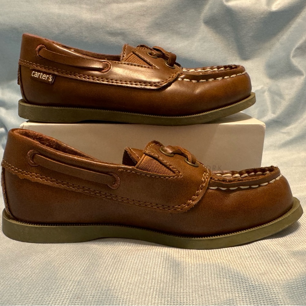 Carters Loafer Boat Shoes toddler 9 brown